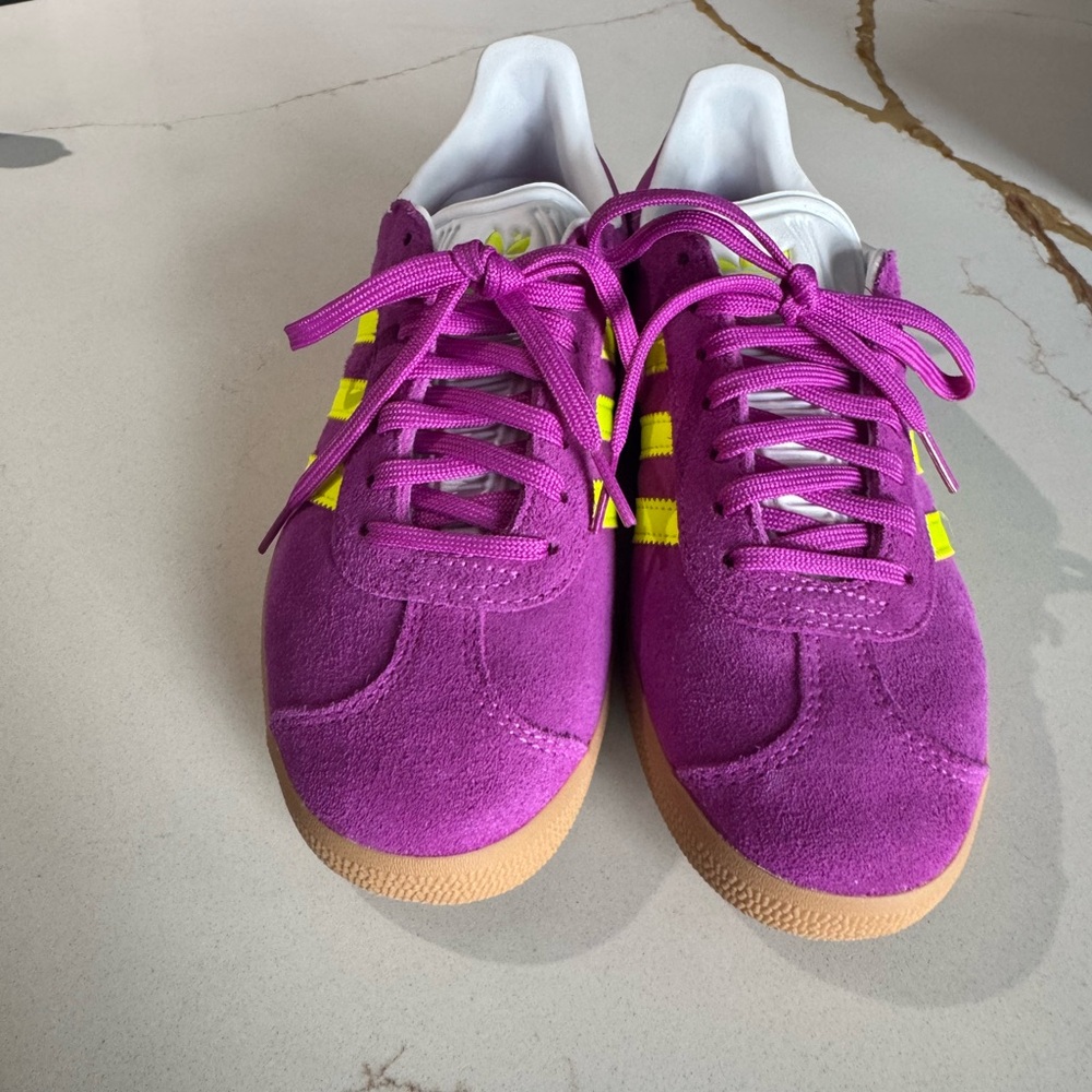 Adidas Gazelle Vibrant Purple Sneakers, Size 7